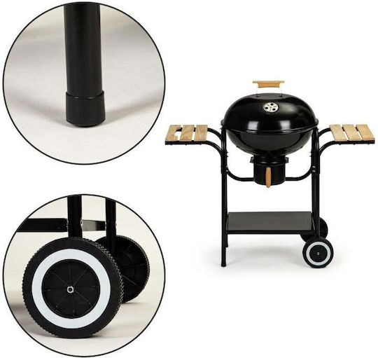 Garden Charcoal Grill with Lid 40cmx40cm