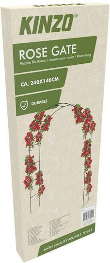 Garden Arch Made of Metal 140x240cm