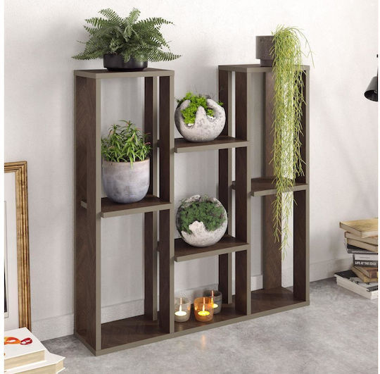 Hanah Home Blumentopf-Regal Holz Braun 93cmx90cmx21.9cmcm.