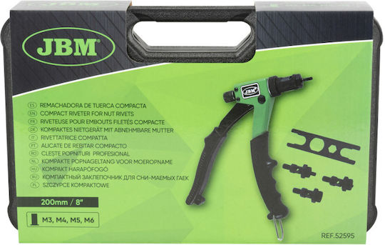 JBM JBM 52595 Riveter Type Gun for Threaded Rivets M3-M6 Length 200mm