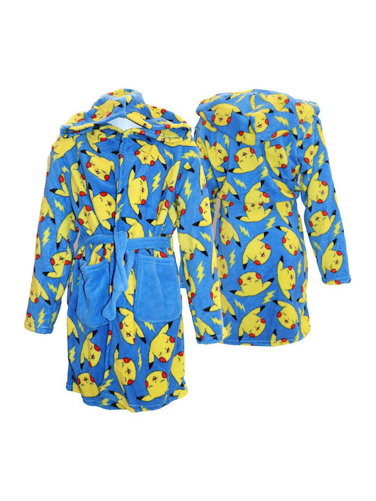 Kids' Robe Winter Fleece Coral, Blue Pokémon
