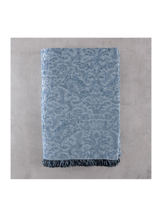 Rythmos Bianco Ριχτάρι Πολυθρόνας Chenille 160x180εκ. Μπλε