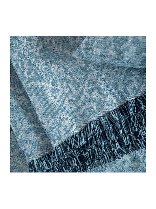 Rythmos Bianco Ριχτάρι Πολυθρόνας Chenille 160x180εκ. Μπλε