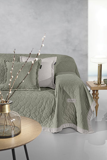 Guy Laroche Avalon Four-Seater Sofa Throw P170xW350cm Carbon