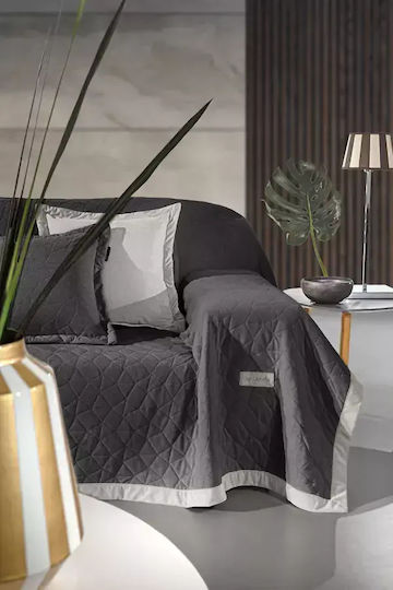Ριχτάρι Avalon Carbon 170x250cm + Διακ Μαξ Θήκη 42x42+3cm Guy Laroche