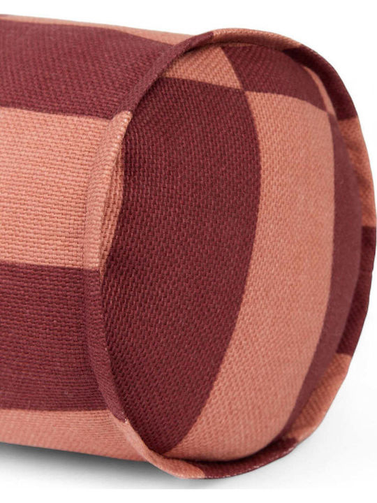 Vibes Μαξιλάρι Κυλινδρικό Maroon Tiles