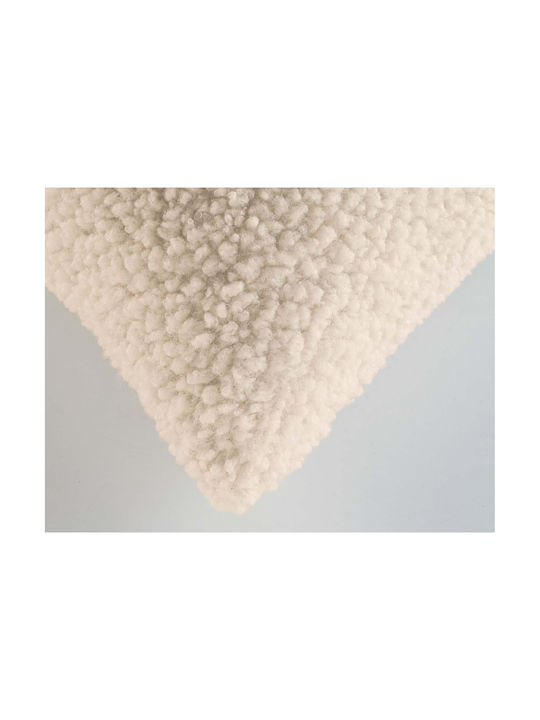 Douceur d'Intérieur Διακοσμητική Μαξιλαροθήκη Woolen Fleece Natural 40x40εκ.