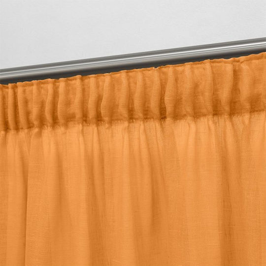 Lino Home Перде с Плик с Писалка 1010 Оранжево 295x300см