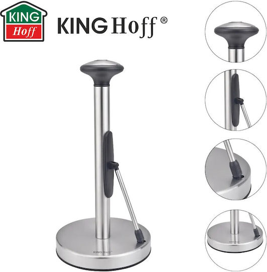 KING Hoff Βάση για Χαρτί Κουζίνας Μεταλλική Γκρι KH-1955