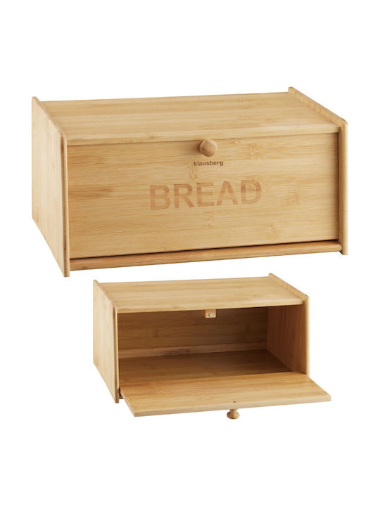Klausberg Bread Box made of Bamboo Brown 39.5x24.5x18cm