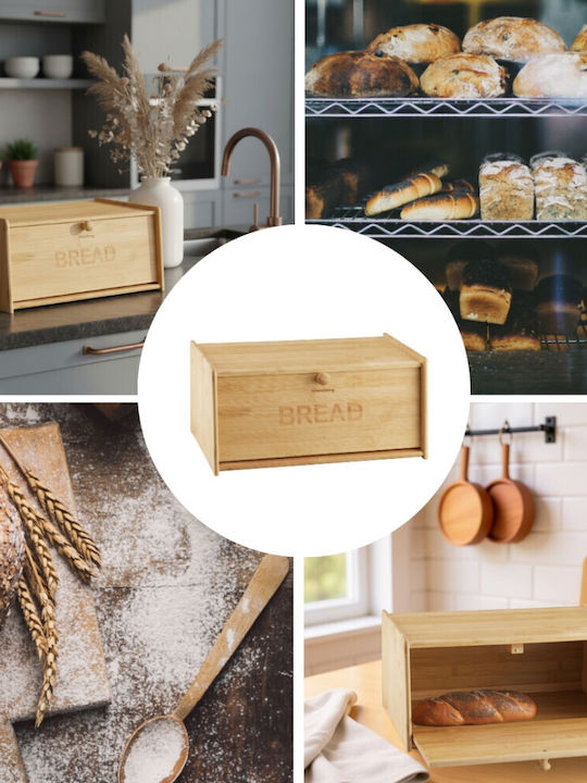 Klausberg Bread Box made of Bamboo Brown 39.5x24.5x18cm