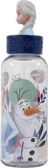 Stor Stor Kunststoff Kinder Trinkflasche Frozen mit Stroh Disney Frozen 560ml