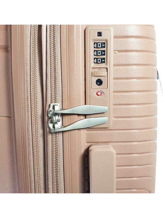 Bartuggi Großer Hart-Reisekoffer Rosa mit 4 Rädern Höhe 76cm