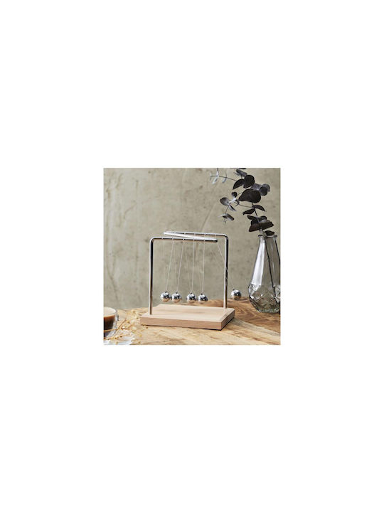 Pendulul lui Newton cu 5 bile, cadru metalic, bază din lemn 14x11x15 cm Aria Trade Pendulul lui Newton cu 5 bile, cadru metalic, bază din lemn 14x11x15 cm Aria Trade
