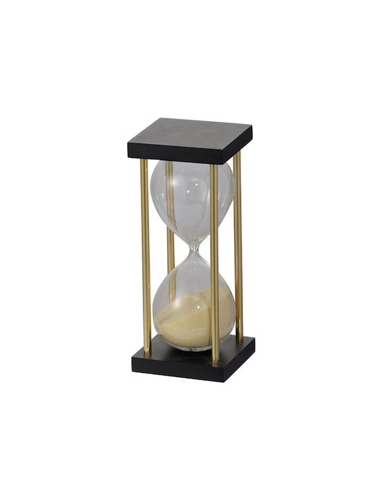 Artekko Clepsidră Decorativă Pentru Birou Din Sticlă 9.5x9.5x25.5 cm În Culoare Neagră