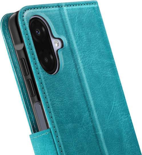Mayaxess Wallet Case Galaxy A07 Wrist Strap Stand Function Blue Green