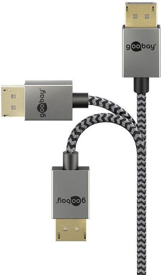 Goobay Kabel DisplayPort-Stecker - 1m Gray (77444)
