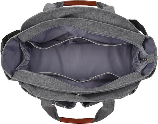 Queen Mother Shoulder/Hand Diaper Bag Gray 40x29x13cm.