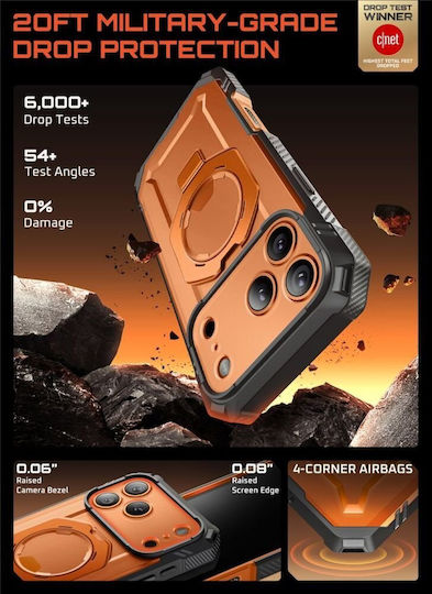 Supcase Back Cover Σιλικόνης / Tempered Glass Κοραλί (iPhone 17 Pro Max)