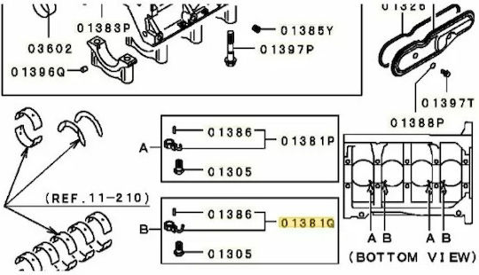 Oil Spray Injector Mitsubishi L200 K74 '97-'05 Kb4t '06-'15 Pajero Hyundai H-1 H-100 4d56 Tci Position B 2pcs