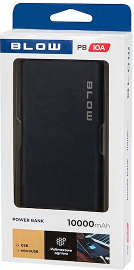 Blow PB10A Power Bank 10000mAh mit 2 USB-A Anschlüssen Schwarz