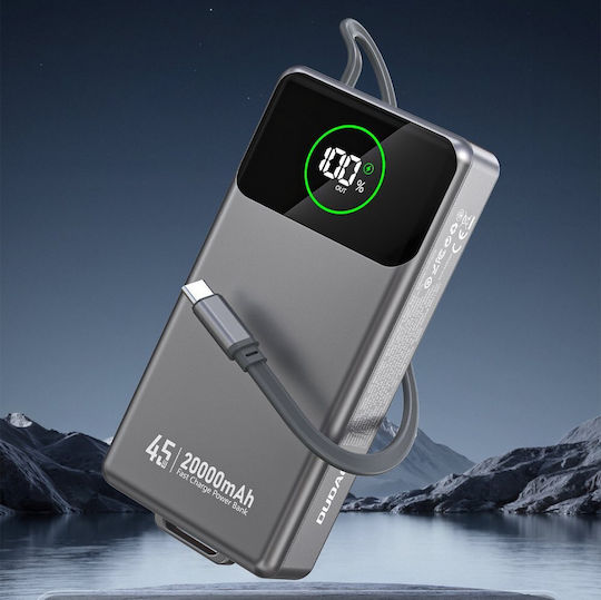 Dudao K31 Pro Power Bank 20000mAh 22.5W με Θύρα USB-C Power Delivery Γκρι