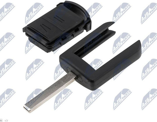 NTY Car Key Shell with Blade with 2 Buttons for Opel