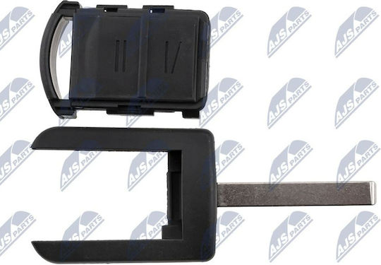 NTY Car Key Shell with Blade with 2 Buttons for Opel