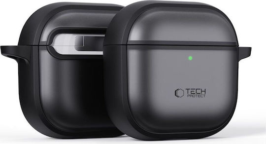 Tech-Protect Magmat Θήκη Σιλικόνης με Γάντζο Matte Black για Apple AirPods Pro 3