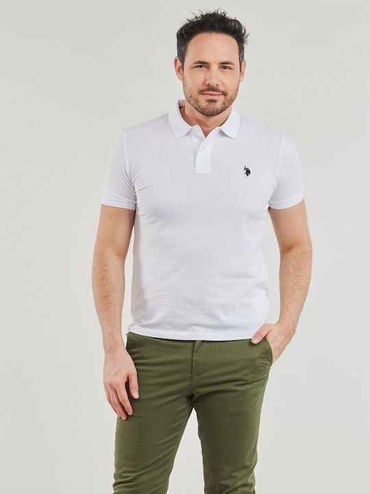 'king' Polo Μπλούζα Κοντομάνικη Λευκή