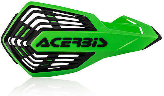 Acerbis Motorcycle Protective Hand Guards X Future Universal Handguards Green / Black in Green Colour