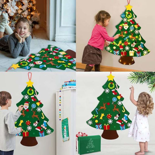 cu lumină LED Decorațiune de Crăciun Material textil Braduleț 98cm. Verde