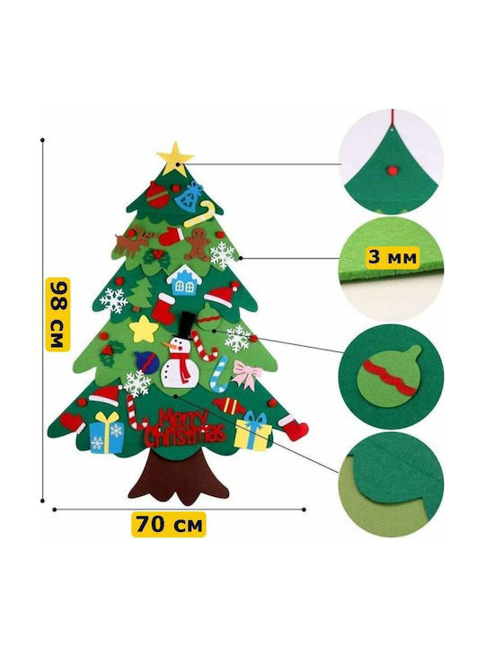 cu lumină LED Decorațiune de Crăciun Material textil Braduleț 98cm. Verde