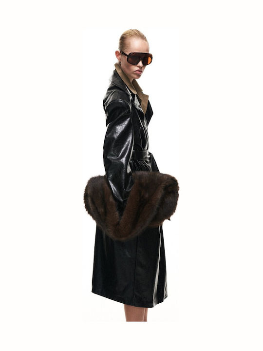 Fur Women's Shoulder Bag Marrone
