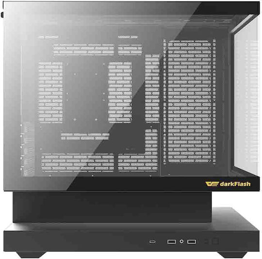 Darkflash Floatron F1 Gaming Midi Tower Κουτί Υπολογιστή με Πλαϊνό Παράθυρο και ARGB Φωτισμό Μαύρο