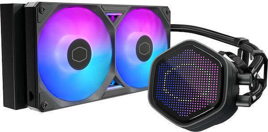 CoolerMaster MasterLiquid 240 Atmos II Water Cooling System AIO CPU with 2 120mm Fans and RGB Lighting