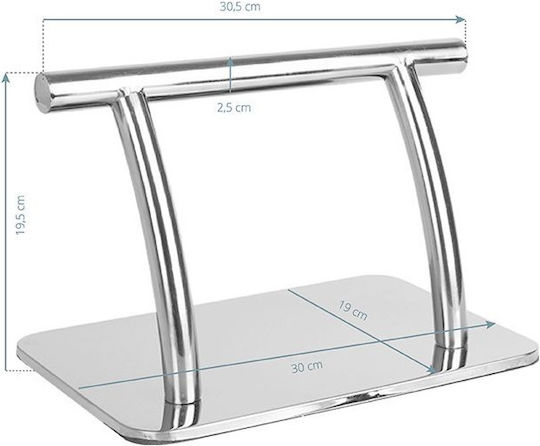 Salon Tech Wheeled Footstool Silver