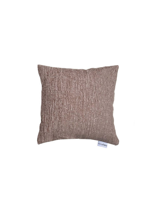 Anna Riska Decorative Pillow Case from 100% Cotton Beige 42x42cm