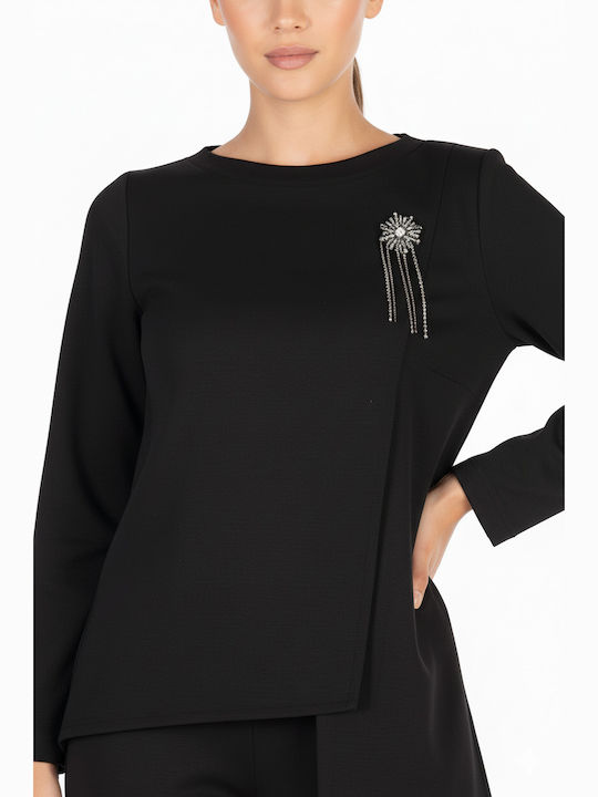 Women's Blouse Long Sleeve Black