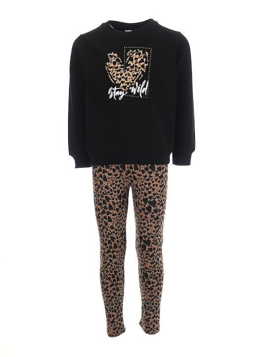 Kinder-Set mit Leggings Winter 2Stück Black
