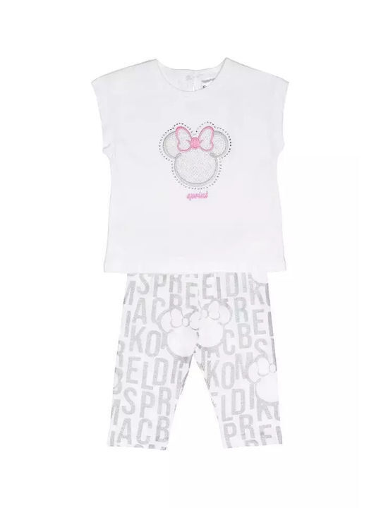 Kids' Set with Leggings Summer 2pcs White