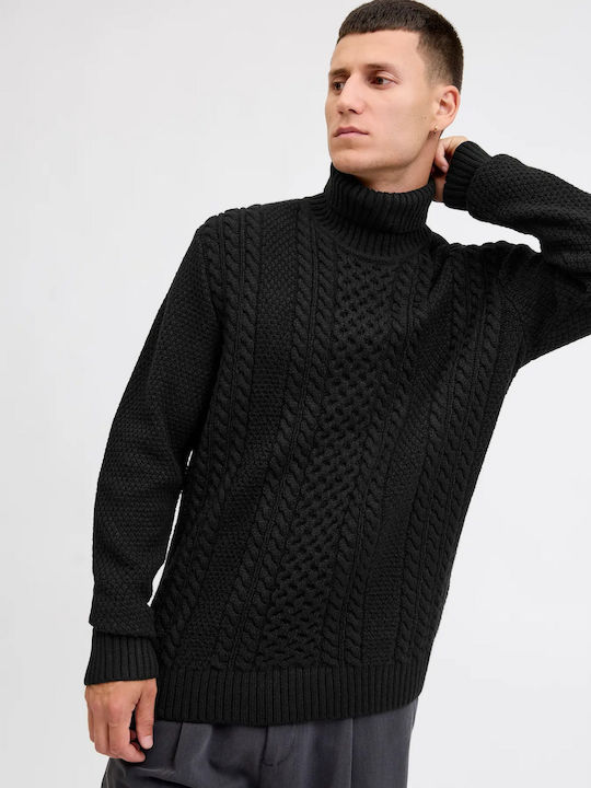 Turtleneck Long Sleeve Black Sweater