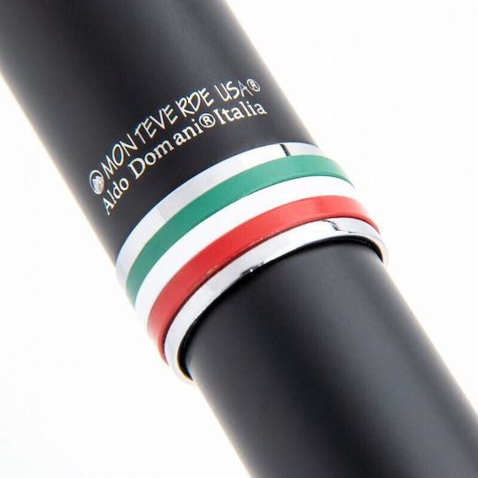 Monteverde USA Aldo Domani Italia Fountain Pen Matte Black 080333597125 Extra Fine Nibs
