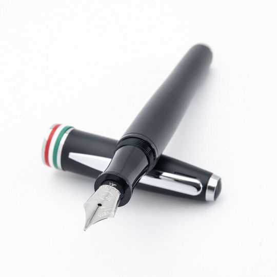 Monteverde USA Aldo Domani Italia Fountain Pen Matte Black 080333597125 Extra Fine Nibs