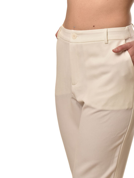 Γυναικείο Υφασμάτινο Παντελόνι Off White