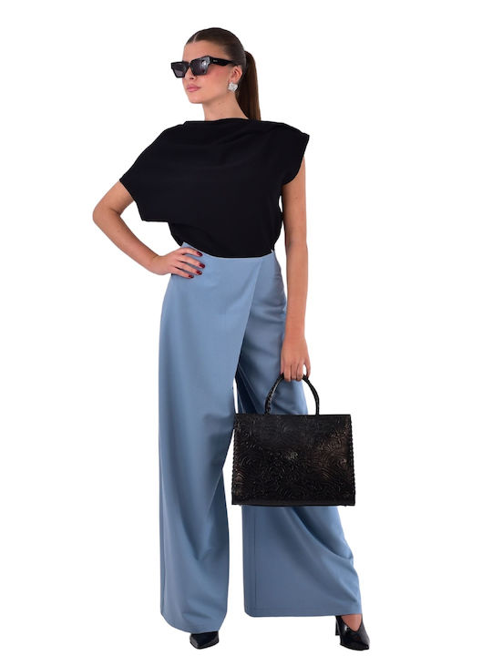 Damen Stoff Hose Blau