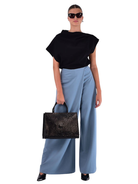 Damen Stoff Hose Blau