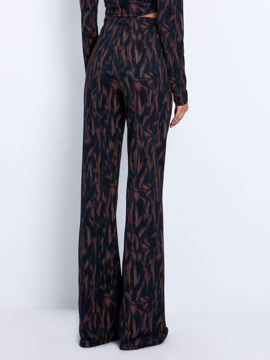 Damen Stoff Hose Schlag