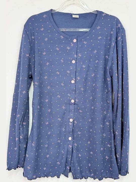 Cootaiya Winter Damen Pyjama-Set Navy Blue