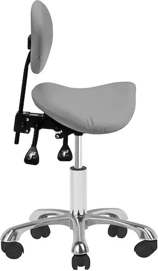 Salon Tech Medical Stool with Backrest Gray 124579